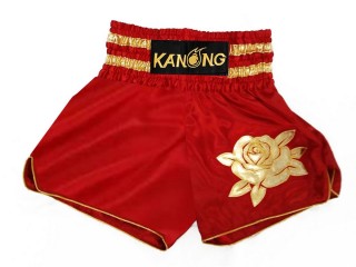 Kanong Womens Boxing Shorts : KNSWO-403 Red